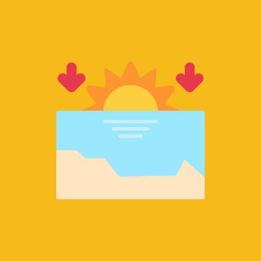 plaj vektör resimleme simgesi