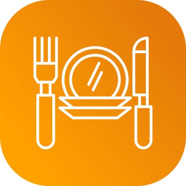 Gıda ve restoran simgelerinin vektör çizimi