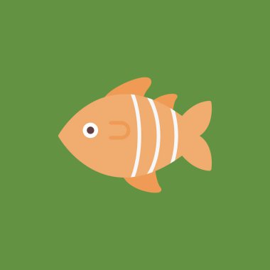 Balıklar için düz renk simgesi