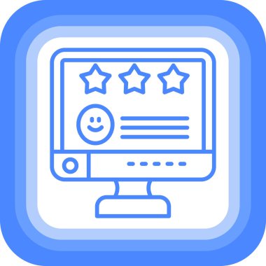 Reyting. Web simgesi basit illüstrasyon