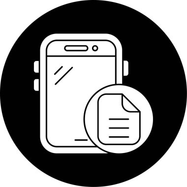 Akıllı telefon simgesinin vektör illüstrasyonu