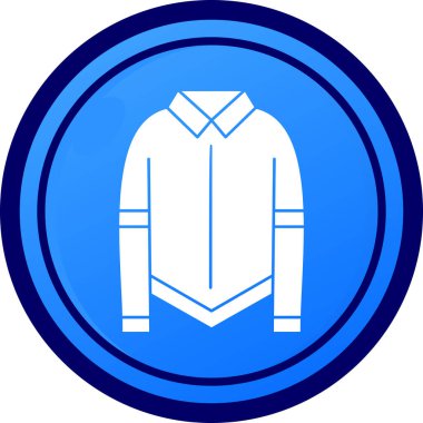 Ceket düz yuvarlak vektör simgesi