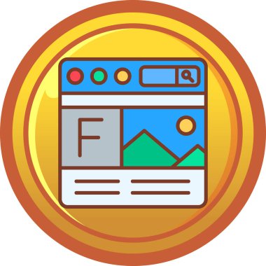 Modern bir simgenin vektör illüstrasyonu