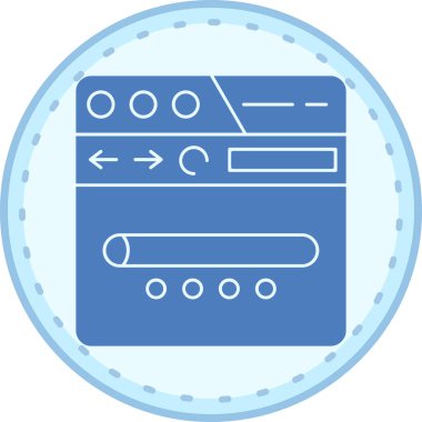 Tarayıcı. Web simgesi basit illüstrasyon