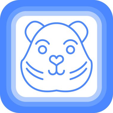 Ayı. Web simgesi basit illüstrasyon