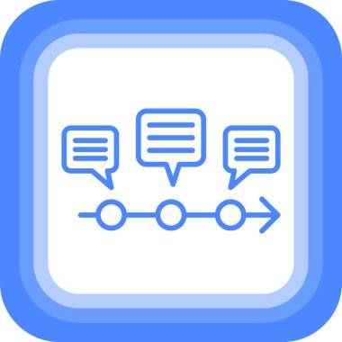 Konuş. Web simgesi basit illüstrasyon