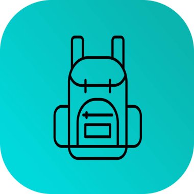 Sırt çantası simge vektör çizim