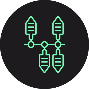 Bir roket simgesinin vektör çizimi