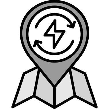 harita simgesi, modern basit tasarım