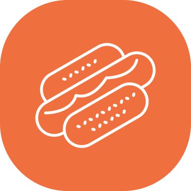 Sosis. Web simgesi basit illüstrasyon