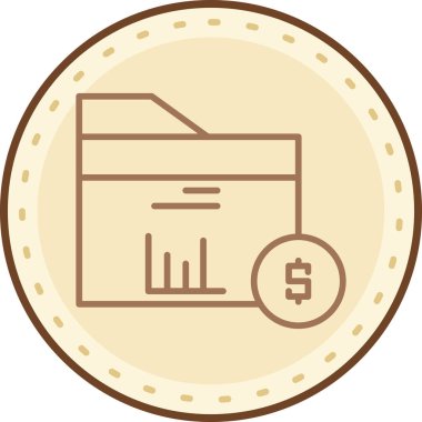 Para için. Web simgesi basit illüstrasyon