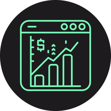 İş simgesinin vektör illüstrasyonu, büyüme kavramı