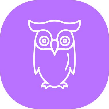 baykuş web simgesi basit illüstrasyon