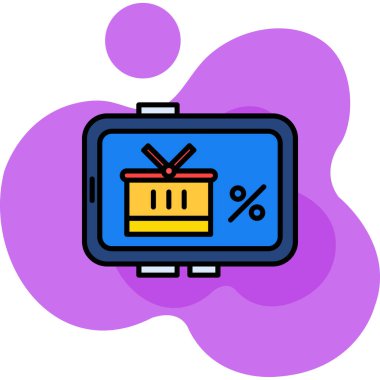 Kutu. Web simgesi basit illüstrasyon