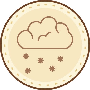 Bulut. Web simgesi basit illüstrasyon