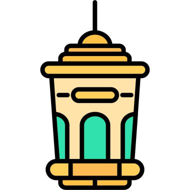 Bina. Web simgesi basit illüstrasyon