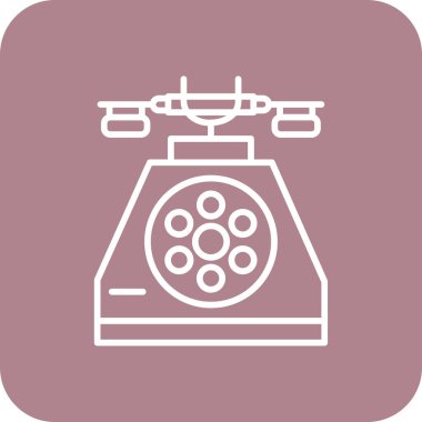 Telefonunuz var. Web simgesi basit illüstrasyon