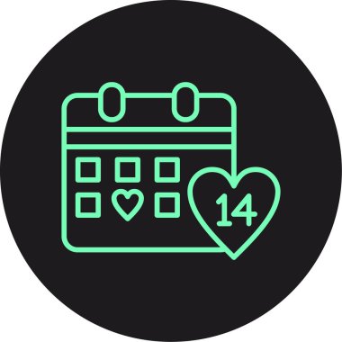 Takvim vektör glif simgesini