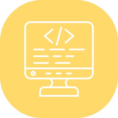 Programlama. Web simgesi basit illüstrasyon