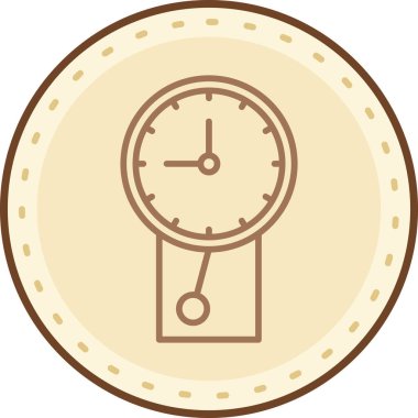 Bir saat simgesinin vektör illüstrasyonu