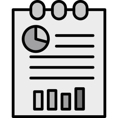 Bir belge simgesinin vektör illüstrasyonu