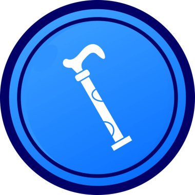 Herhangi bir tasarım için beyaz arkaplanda izole edilmiş balta simgesi mavi vektörü