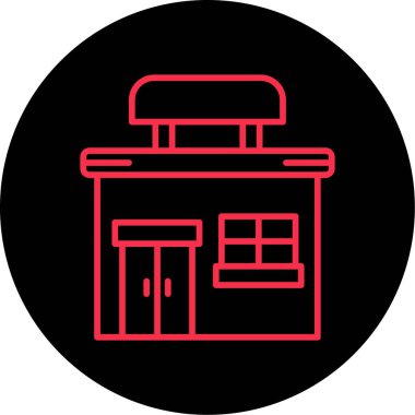 dükkan simgesi vektör illüstrasyonu