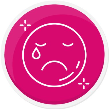 Ağlıyorum. Web simgesi basit illüstrasyon