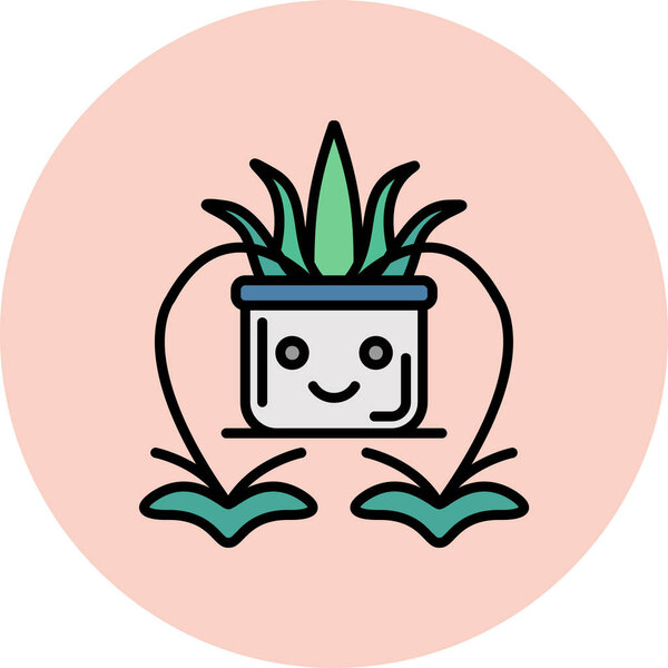 vector illustration of a cute cactus