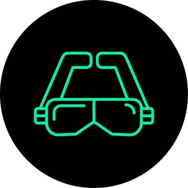 gözlük ikonu vektör illüstrasyonu