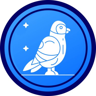 Moda biçiminde vektör kuş simgesi