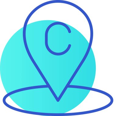 konum. Web simgesi basit illüstrasyon