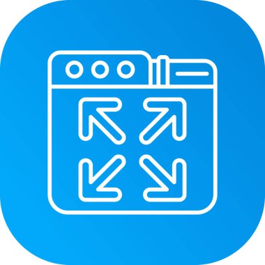 Uzun gölgeli beyaz çizgi mutfak havlusu ikonu. Mavi kare düğme. vektör illüstrasyonu