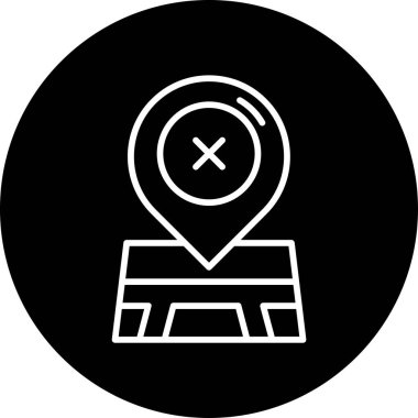 harita konumu ikon vektör illüstrasyonu