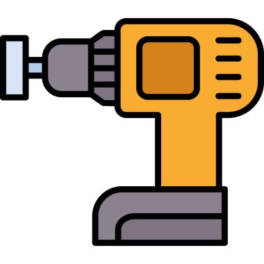 Yapı sondaj simgesi renk ana hatları vektörü