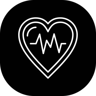 Kalp simgesi, vektör illüstrasyonu basit tasarım