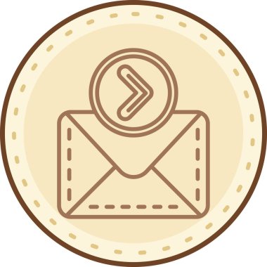 Mektup. Web simgesi vektör illüstrasyonu