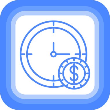 Saat. Web simgesi basit tasarım