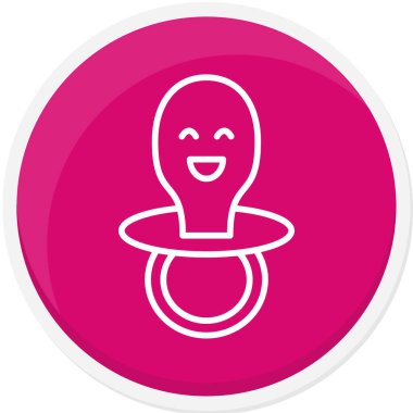 bebek emziği simgesi, basit vektör illüstrasyonu