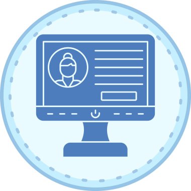 Bir kadın simgesinin vektör illüstrasyonu