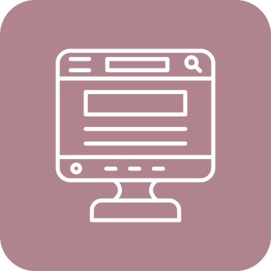 Web sayfası simgesi, basit vektör illüstrasyonu