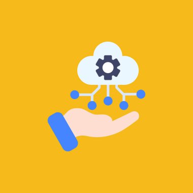 bulut hesaplama vektörü simgesi