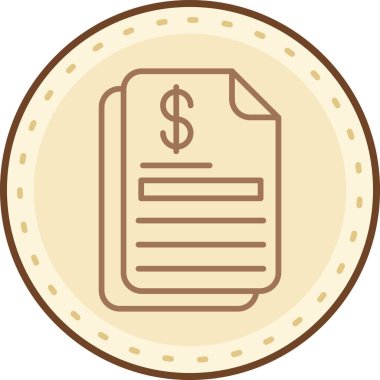 Dolar. Web simgesi basit illüstrasyon