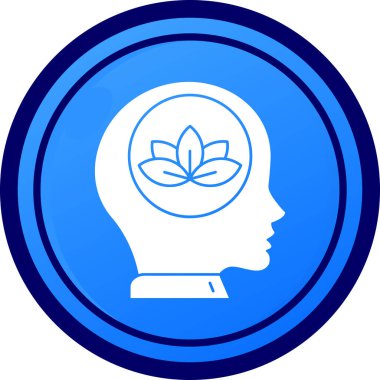 güzel beyin kafa vektör çizgisi simgesi