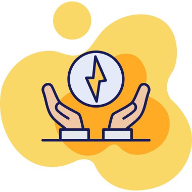 Güç. Web simgesi basit illüstrasyon