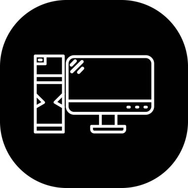 Bilgisayar Vektörü Simgesi Tasarım İllüstrasyonu