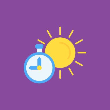 zaman yönetimi simgesi, vektör illüstrasyonu