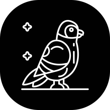 Bir kuş simgesinin vektör illüstrasyonu