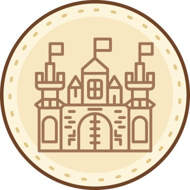 kale ikonu vektör illüstrasyonu