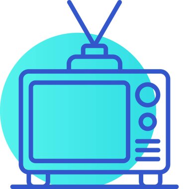televizyon vektör simgesi modern basit tasarım